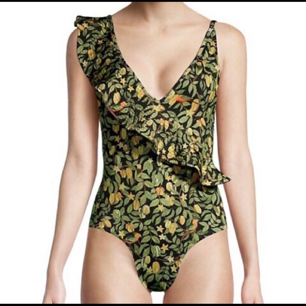 FARM RIO Ruffle Star Fruit Swimsuit